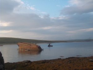 Versenktes dt. Schiff in Scapa Flow