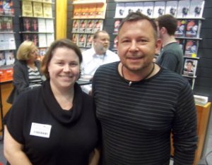 Alf Leue alias Lars Simon und ich ganz entspannt nach dem Interview.