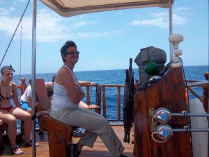 Kapitän Isabel auf der Peter Pan