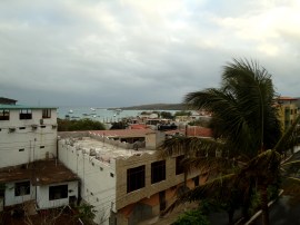 Blick von der Dachterrasse des Hotels